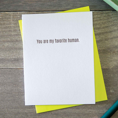 Favorite Human Greeting Card - Femail Creations